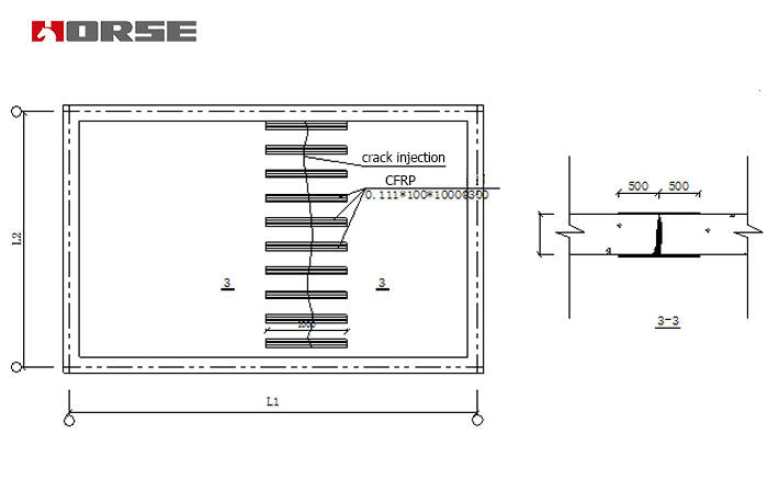 Slab crack-carbon fiber reinforced polymer(CFRP) retrofitting