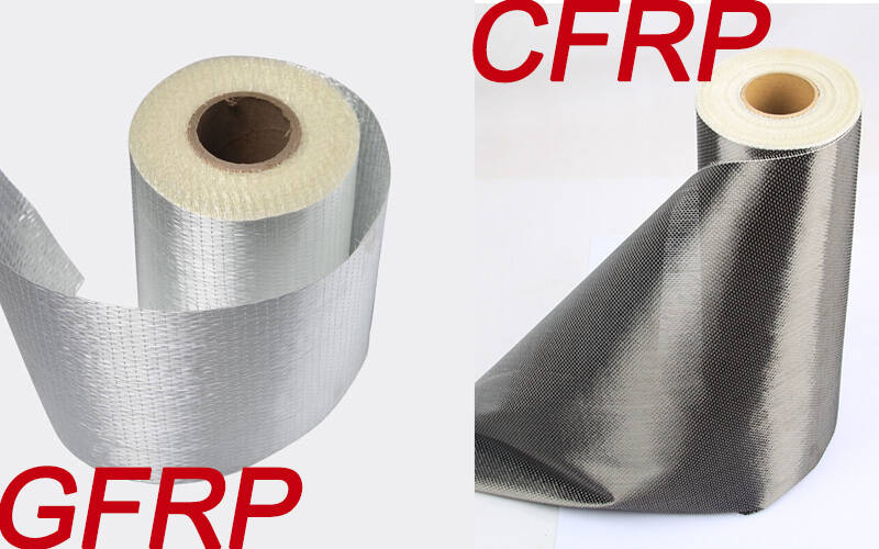 مقارنة GFRP وCFRP في التقوية الإنشائية