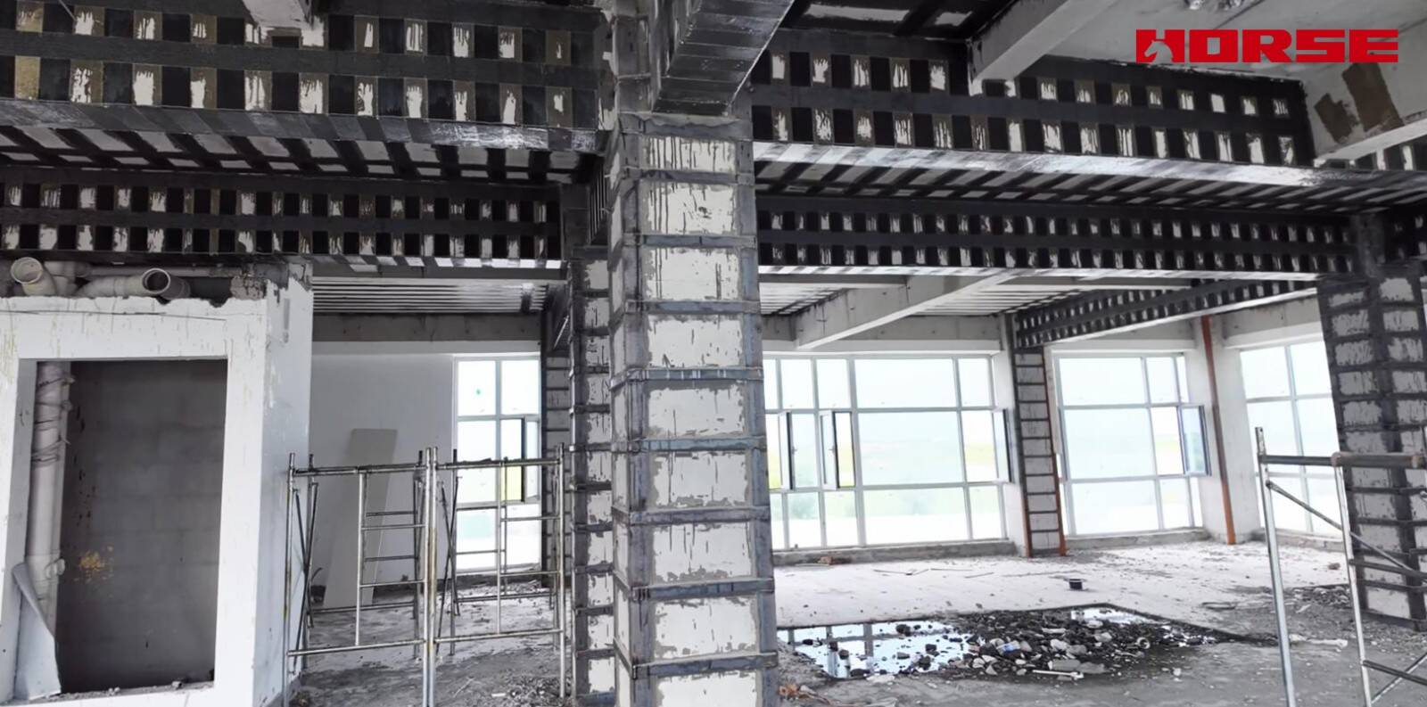 التعزيز الهيكلي لتحويل مبنى تجاري إلى مركز رعاية لكبار السن -- Carbon Fiber & Steel Jacketing التعزيز الهيكلي لتحويل مبنى تجاري إلى مركز رعاية لكبار السن -- Carbon Fiber & Steel Jacketing