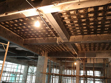 إصلاح شقوق البلاطة باستخدام نظام تقوية مركب FRP