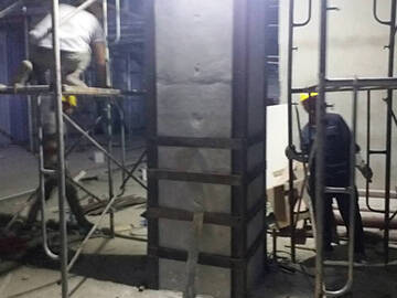 تعزيزات مركز تسوق نانجينغ شينباي - صفائح فولاذية مقواة بألياف الكربون، مثبتة، مرساة